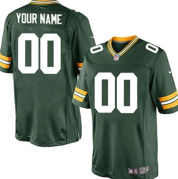 Men's Nike Green Bay Packers Customized Green Limited Jersey 
