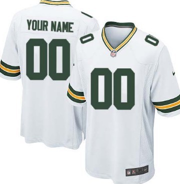 Kids' Nike Green Bay Packers Customized White Limited Jersey 
