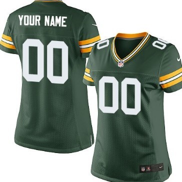 Women's Nike Green Bay Packers Customized Green Limited Jersey 