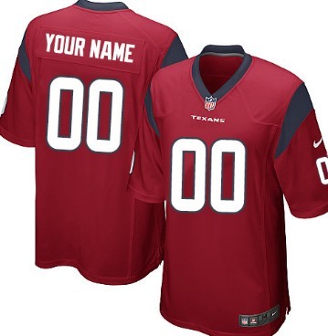 Kids' Nike Houston Texans Customized Red Limited Jersey 