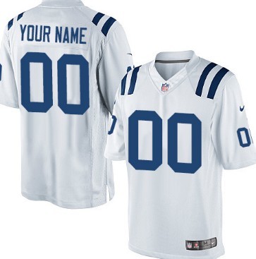 Men's Nike Indianapolis Colts Customized White Limited Jersey