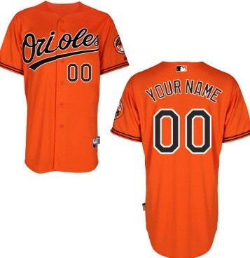 Men's Baltimore Orioles Customized Orange Jersey