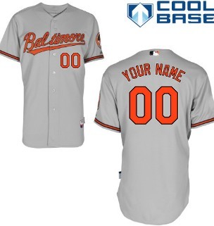 Kids' Baltimore Orioles Customized Gray Jersey 