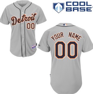 Kids' Detroit Tigers Customized Gray Jersey 