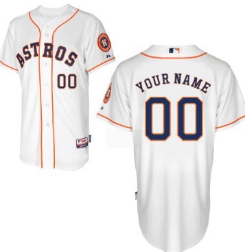 Men's Houston Astros Customized White Jersey 