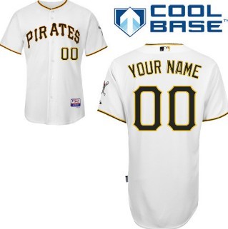 Kids' Pittsburgh Pirates Customized White Jersey