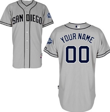 Men's San Diego Padres Customized Gray Jersey