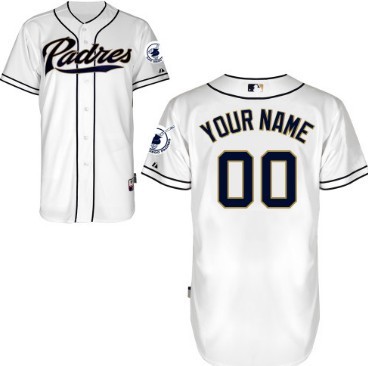 Men's San Diego Padres Customized White Jersey