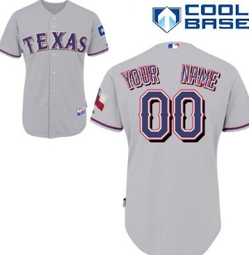 Men's Texas Rangers Customized Gray Jersey