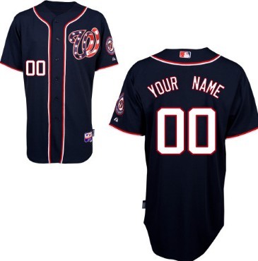 Mens Washington Nationals Customized Blue Jersey Mens Washington Nationals Customized Blue Jersey