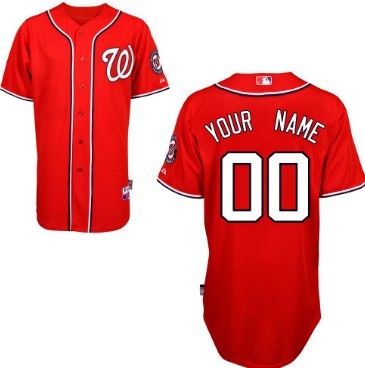 Men's Washington Nationals Customized Red Jersey Men's Washington Nationals Customized Red Jersey