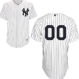 Kids' New York Yankees Customized White Pinstripe Jersey