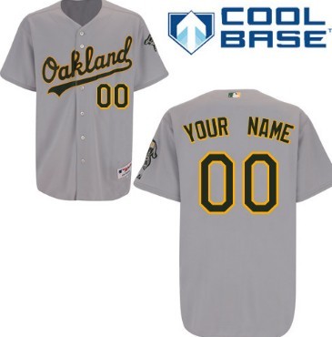 Men's Oakland Athletics Customized Gray Jersey