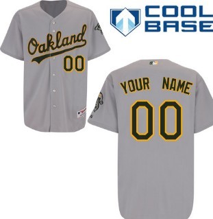Kids' Oakland Athletics Customized Gray Jersey