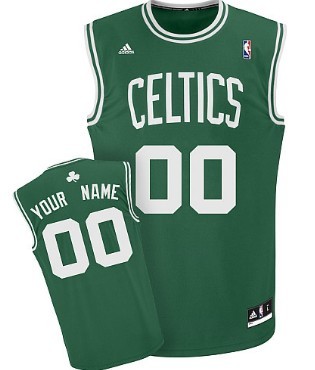Mens Boston Celtics Customized Green Jersey 