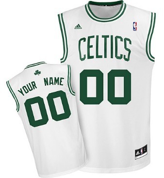 Mens Boston Celtics Customized White Jersey 