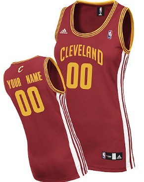Womens Cleveland Cavaliers Customized Red Jersey