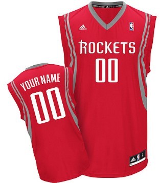 Mens Houston Rockets Customized Red Jersey