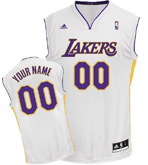 Kids Los Angeles Lakers Customized White Jersey