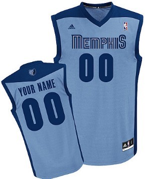 Mens Memphis Grizzlies Customized Light Blue Jersey