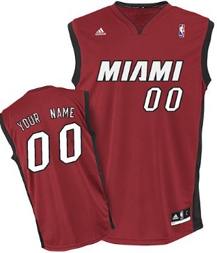 Mens Miami Heat Customized Red Jersey