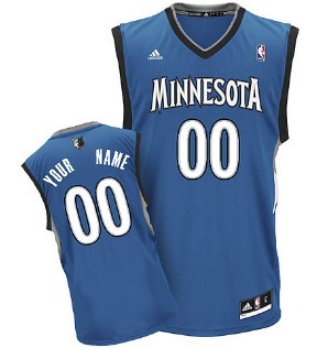 Kids Minnesota Timberwolves Customized Blue Jersey 