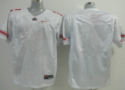 Men's Ohio State Buckeyes Customized White Jersey 