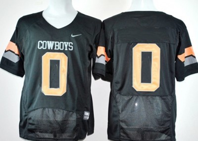 Men's Oklahoma State Cowboys Customized Black Jersey 