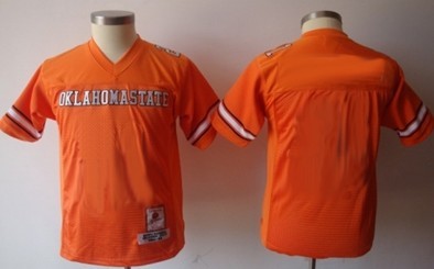 Men's Oklahoma State Cowboys Customized Orange Throwback Jersey 