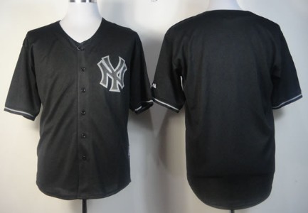 New York Yankees Blank 2012 Black Fashion Jersey 