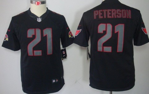 Nike Arizona Cardinals #21 Patrick Peterson Black Impact Limited Kids Jersey 