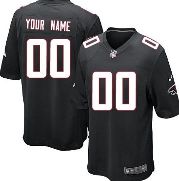 Youth Falcons Customized Black Limited Jersey 