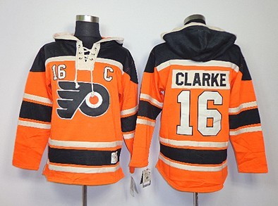 Old Time Hockey Philadelphia Flyers #16 Bobby Clarke 2012 Winter Classic Orange Hoodie