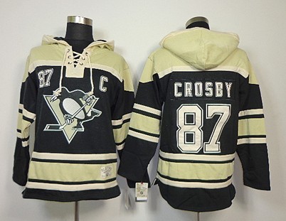Old Time Hockey Pittsburgh Penguins #87 Sidney Crosby Black Hoodie