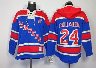 Old Time Hockey New York Rangers #24 Ryan Callahan Light Blue Hoodie