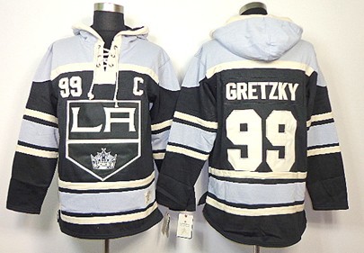Old Time Hockey Los Angeles Kings #99 Wayne Gretzky Black Hoodie