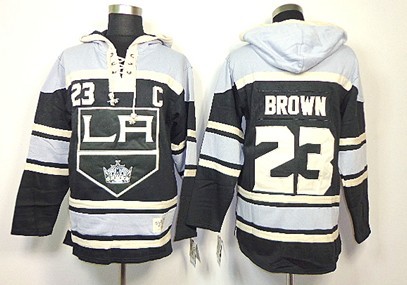 Old Time Hockey Los Angeles Kings #23 Dustin Brown Black Hoodie