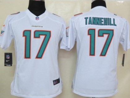 Nike Miami Dolphins #17 Ryan Tannehill 2013 White Limited Womens Jersey