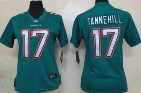 Nike Miami Dolphins #17 Ryan Tannehill 2013 Green Limited Womens Jersey