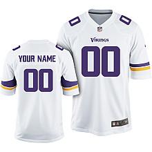Kids' Nike Minnesota Vikings Customized 2013 White Limited Jersey