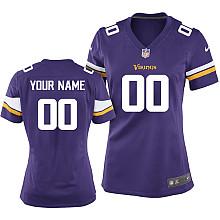 Women's Nike Minnesota Vikings Customized 2013 Purple Limited Jersey 