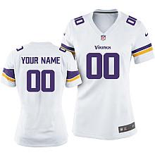 Women's Nike Minnesota Vikings Customized 2013 White Limited Jersey 