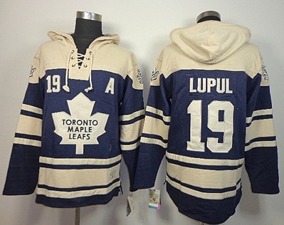 Old Time Hockey Toronto Maple Leafs #19 Joffrey Lupul Navy Blue Hoodie