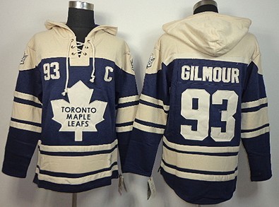 Old Time Hockey Toronto Maple Leafs #93 Doug Gilmour Navy Blue Hoodie
