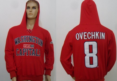 CCM Washington Capitals #8 Alex Ovechkin Red Hoodie