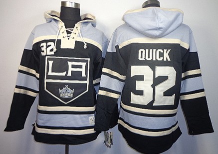 Old Time Hockey Los Angeles Kings #32 Jonathan Quick Black Hoodie