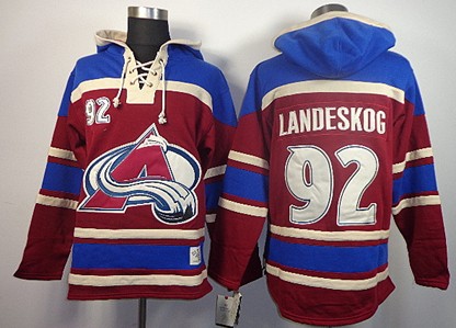 Old Time Hockey Colorado Avalanche #92 Gabriel Landeskog Red Hoodie