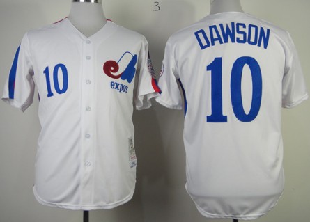 Montreal Expos #10 Andre Dawson 1982 White Throwback Jersey 