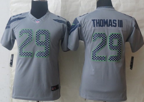 Nike Seattle Seahawks #29 Earl Thomas III Gray Limited Kids Jersey 