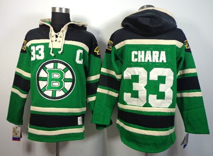 Old Time Hockey Boston Bruins #33 Zdeno Chara Green Hoodie